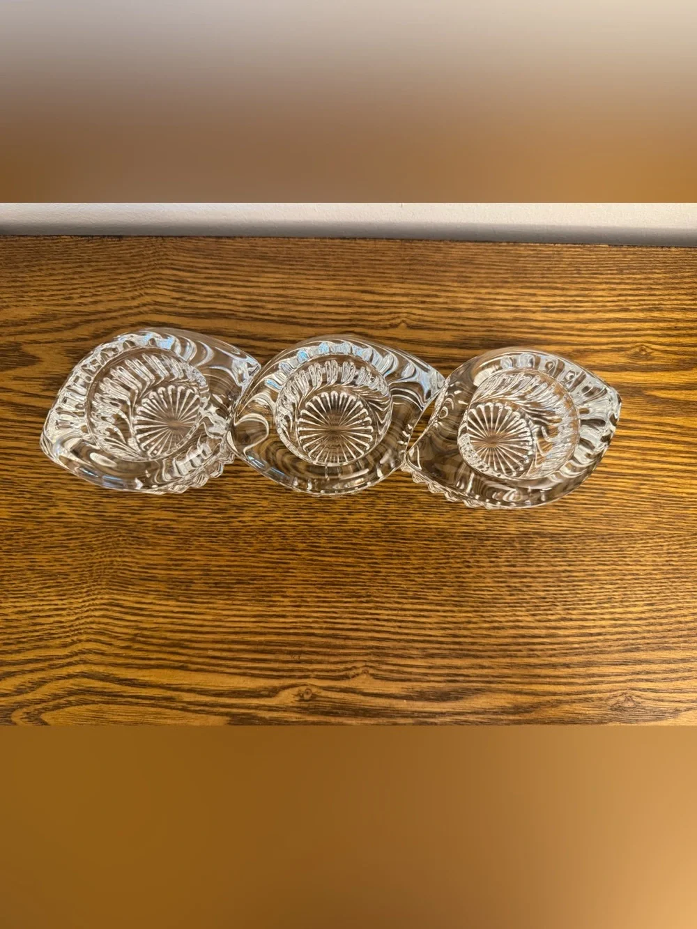 Vintage Mikasa Royal Suite Clear Crystal Votive Candle Holders - Set of 3